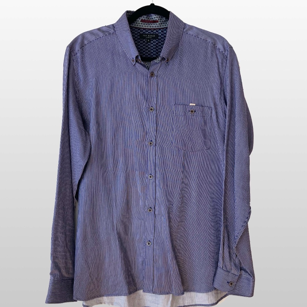 Ted Baker London Men's Hickory Stripe Button Down Dress Shirt